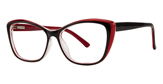 Modern Optical ATTAIN Eyeglasses, Black/Cherry/Crystal