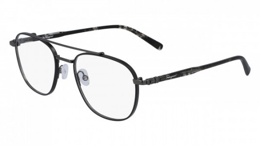 Ferragamo SF2183 Eyeglasses, (032) MATTE LIGHT RUTHENIUM