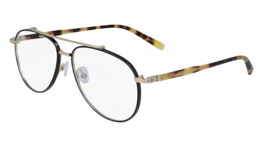 Ferragamo SF2184 Eyeglasses, (733) SHINY GOLD/BLACK