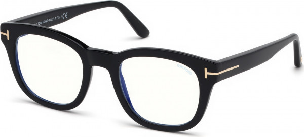 Tom Ford FT5542-B Eyeglasses, 001 - Shiny Black / Shiny Black