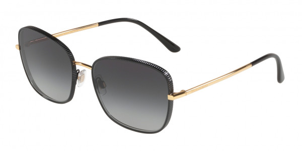 Dolce & Gabbana DG2223 Sunglasses, 13128G BLACK/GOLD