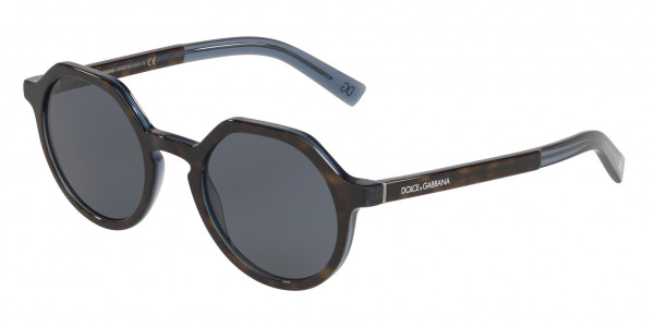 Dolce & Gabbana DG4353 Sunglasses, 320980 TOP HAVANA ON TRANSP BLUE