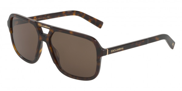 Dolce & Gabbana DG4354 Sunglasses, 502/73 HAVANA BROWN GRADIENT DARK BRO (TORTOISE)