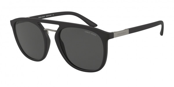 Giorgio Armani AR8118 Sunglasses, 500187 MATTE BLACK GREY (BLACK)