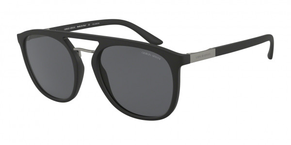 Giorgio Armani AR8118 Sunglasses, 504281 MATTE BLACK POLAR GREY (BLACK)