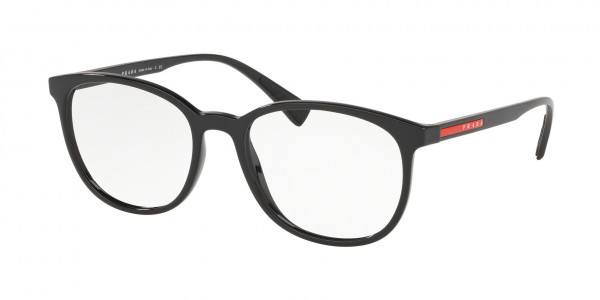 Prada Linea Rossa PS 07LV LIFESTYLE Eyeglasses, 1AB1O1 BLACK (BLACK)