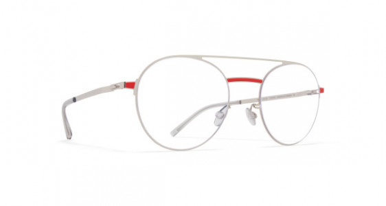 Mykita ERI Eyeglasses, SILVER/RUSTY RED