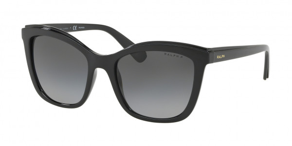 Ralph RA5252 Sunglasses, 5001T3 SHINY BLACK POLAR GRADIENT LIG (BLACK)