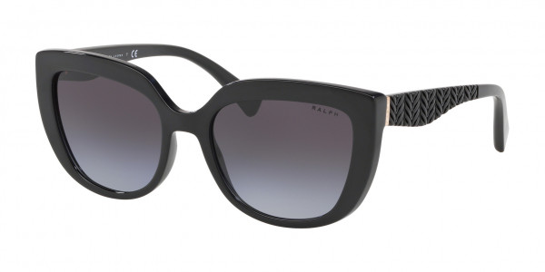Ralph RA5254 Sunglasses, 50018G SHINY BLACK GRADIENT GREY (BLACK)