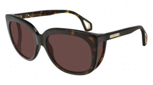 Gucci GG0468S Sunglasses, 002 - HAVANA with BROWN lenses