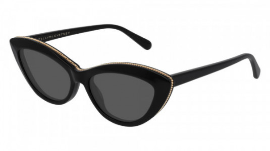 Stella McCartney SC0187S Sunglasses, 005 - BLACK with SMOKE lenses