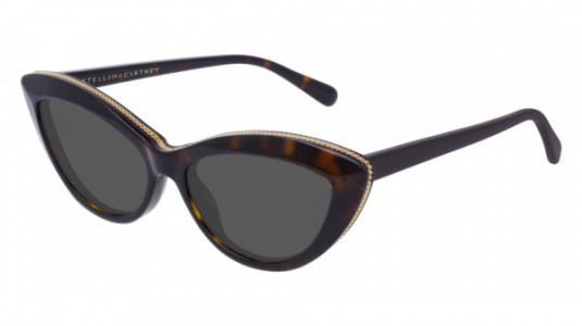 Stella McCartney SC0187S Sunglasses, 006 - HAVANA with GREEN lenses