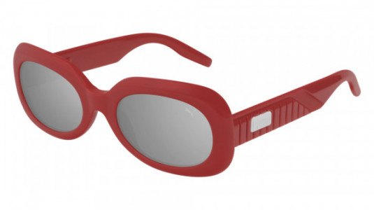 Puma PU0227S Sunglasses, 002 - RED with SILVER lenses