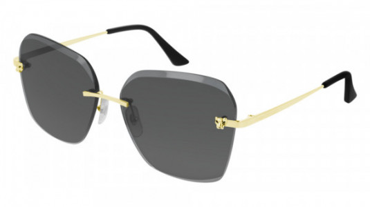 Cartier CT0147S Sunglasses, 002 - GOLD with BROWN lenses