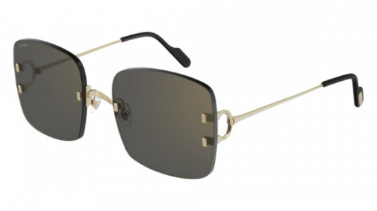 Cartier CT0153S Sunglasses, 001 - GOLD with GREY lenses