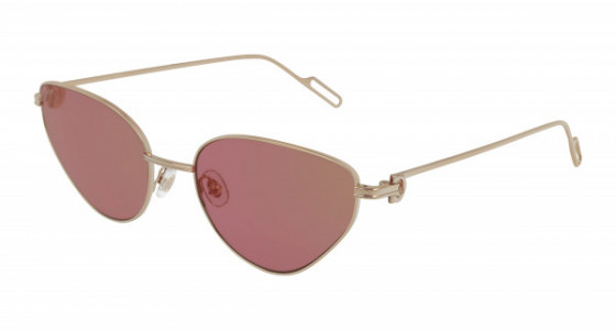 Cartier CT0155S Sunglasses, 003 - GOLD with RED lenses