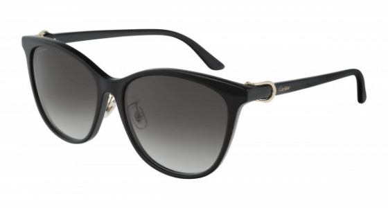 Cartier CT0186SA Sunglasses, 001 - BLACK with GREY lenses