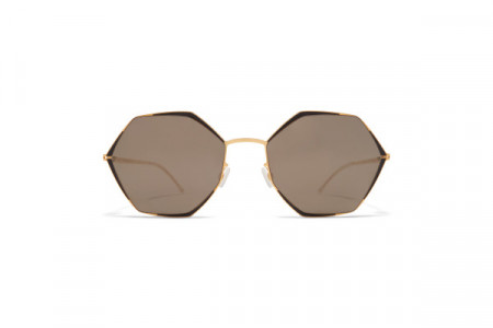 Mykita ALESSIA Sunglasses, Gold/Jet Black