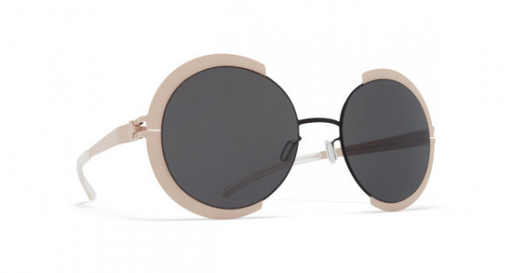 Mykita HOUSTON Sunglasses, BLACK/SAND - LENS: DARK GREY SOLID
