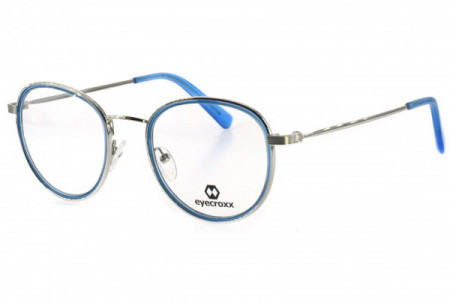 Eyecroxx EC582M Eyeglasses, C3 Gun Blue