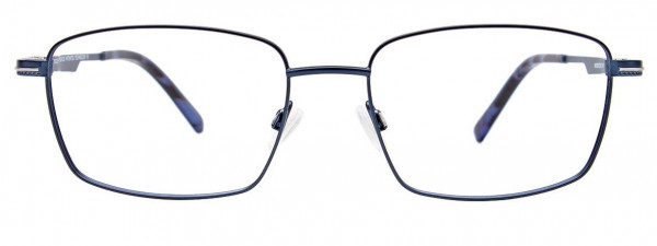 EasyClip EC510 Eyeglasses, 050 - Satin Dark Blue & Steel