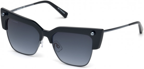 Dsquared2 DQ0279 Federica Sunglasses, 90W - Shiny Blue / Gradient Blue Lenses