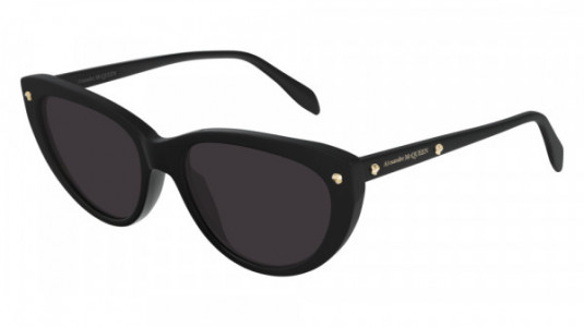 Alexander McQueen AM0189S Sunglasses, 001 - BLACK with GREY lenses