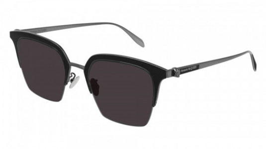 Alexander McQueen AM0213SA Sunglasses, 001 - RUTHENIUM with GREY lenses