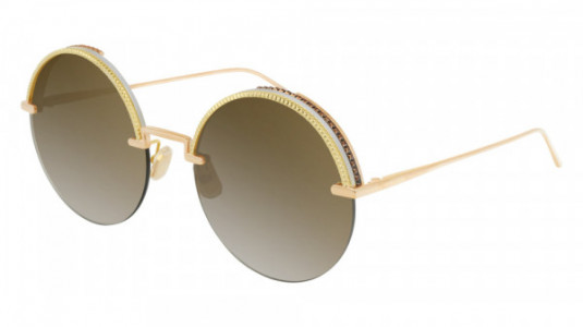 Boucheron BC0075S Sunglasses, 002 - GOLD with BROWN lenses