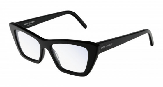 Saint Laurent SL 291 Eyeglasses, 001 - BLACK with TRANSPARENT lenses