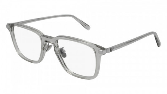 Brioni BR0057O Eyeglasses, 004 - GREY with SILVER temples and TRANSPARENT lenses