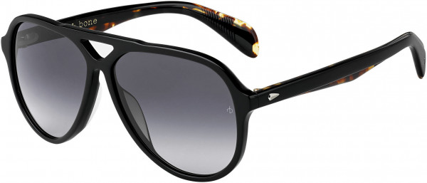 rag & bone RNB 5015/S Sunglasses, 0807 Black
