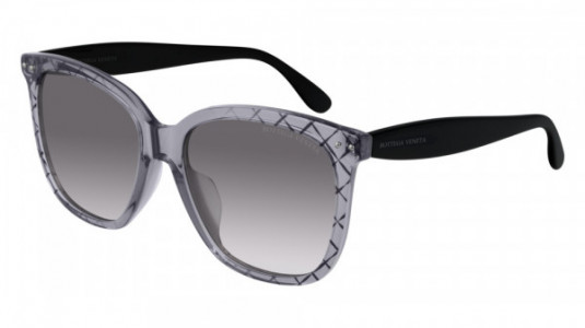 Bottega Veneta BV0252SA Sunglasses, 001 - GREY with BLACK temples and GREY lenses