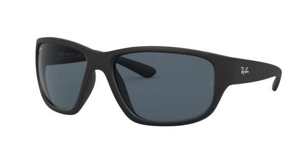 Ray-Ban RB4300 Sunglasses, 601SR5 MATTE BLACK BLUE (BLACK)