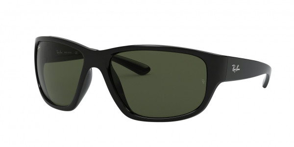 Ray-Ban RB4300 Sunglasses, 601/31 BLACK G-15 GREEN (BLACK)