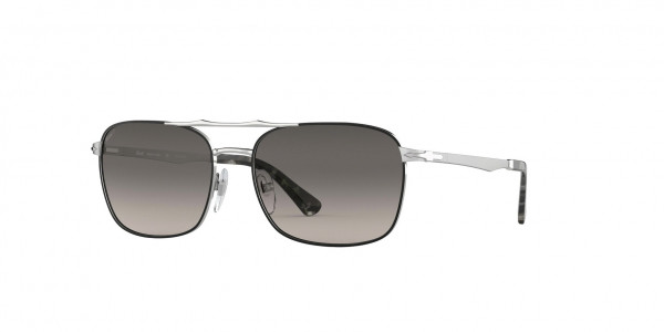 Persol PO2454S Sunglasses, 1074M3 SILVER/BLACK (BLACK)