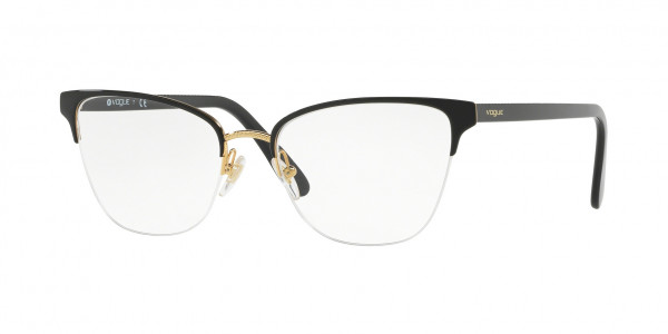 Vogue VO4120 Eyeglasses, 352 TOP BLACK/GOLD (BLACK)