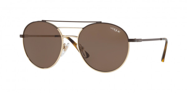 Vogue VO4117S Sunglasses, 848/73 BROWN/PALE GOLD (BROWN)