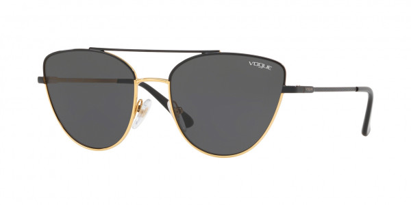 Vogue VO4130S Sunglasses, 280/87 BLACK/GOLD (BLACK)