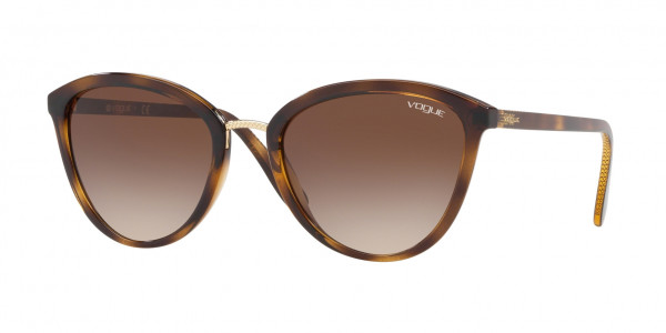Vogue VO5270S Sunglasses, W65613 DARK HAVANA BROWN GRADIENT (BROWN)