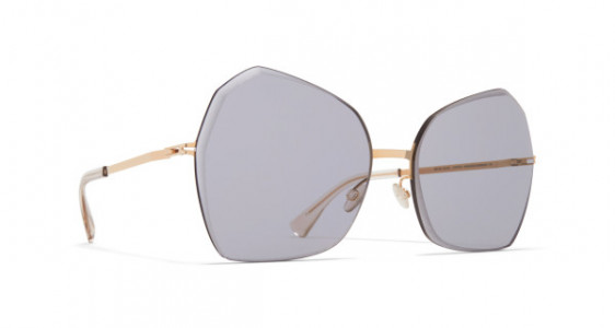 Mykita STUDIO10.1 Sunglasses, CHAMPAGNE GOLD/BLACK - LENS: GREY FACETTE