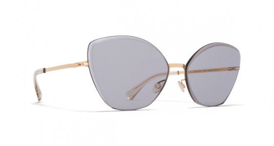 Mykita STUDIO10.2 Sunglasses, CHAMPAGNE GOLD/BLACK - LENS: GREY FACETTE