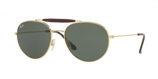 Ray-Ban RB3540L Sunglasses, 001 POLISHED GOLD (GOLD)
