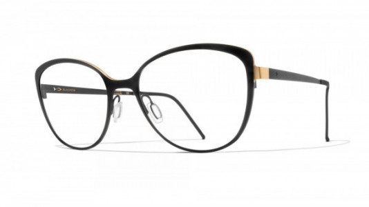 Blackfin Bridgehaven Black Edition Eyeglasses, Black & Yellow Gold - C898
