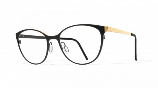 Blackfin Windsor Black Edition Eyeglasses, Black & Gold - C903