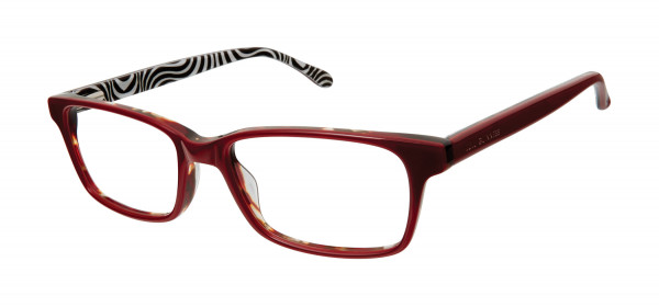 Lulu Guinness L920 Eyeglasses, Red With Black/White Print (RED)
