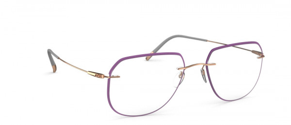 Silhouette Dynamics Colorwave. Accent Rings fy Eyeglasses, 3830 Rosegold / Blackberry