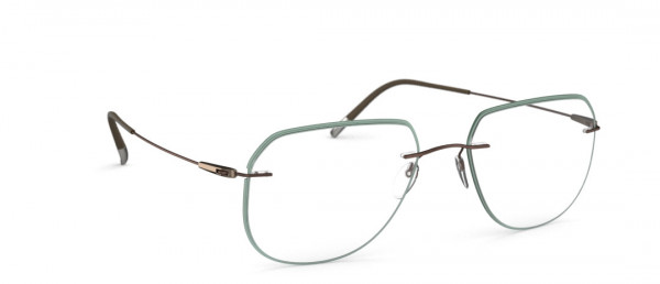 Silhouette Dynamics Colorwave. Accent Rings fy Eyeglasses, 6140 Dark Brown/Spruce Green