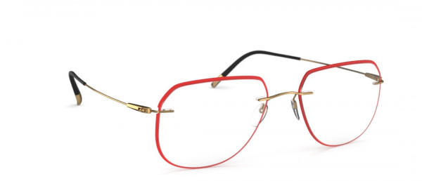 Silhouette Dynamics Colorwave. Accent Rings fy Eyeglasses, 7830 Gold / Cherryred