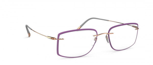 Silhouette Dynamics Colorwave. Accent Rings gx Eyeglasses, 3830 Rosegold / Blackberry